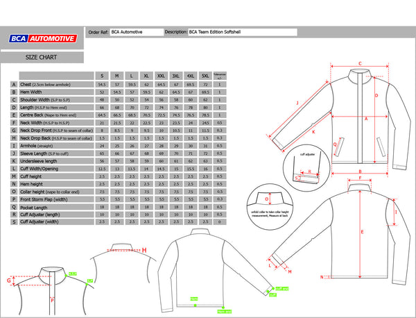 Softshell Jacket Size SOFTSHELL JACKET – BCA AUTOMOTIVE